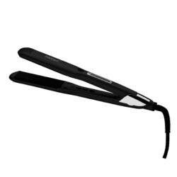 Plancha de cerámica con turmalina, cable giratorio, pantalla LCD y tecnología Nano Silver, diseñada para peinar todo tipo de cabello natural